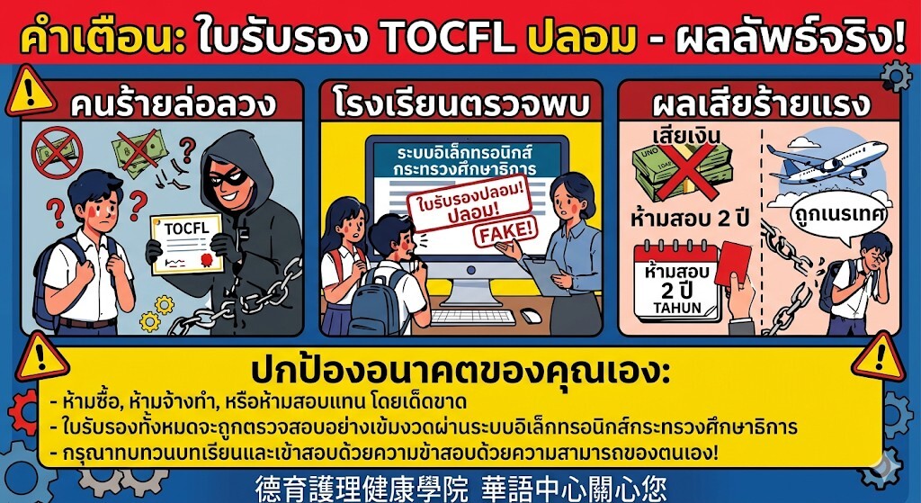 🛡️ 華語中心關心您:拒絕購買TOCFL證書,守護您的留學未來!