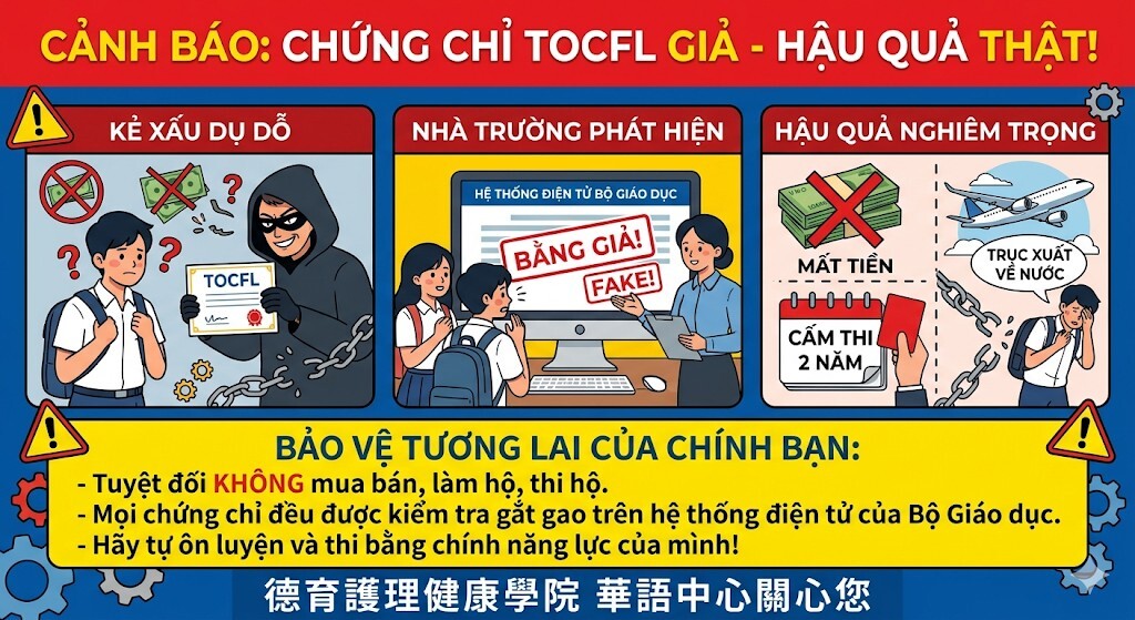 🛡️ 華語中心關心您:拒絕購買TOCFL證書,守護您的留學未來!